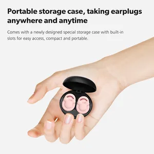 Tampões de ouvido de silicone para dormir com logotipo personalizado, tampões de ouvido à prova de som e cancelamento de ruído, com redução de ruído, estilo desenho animado