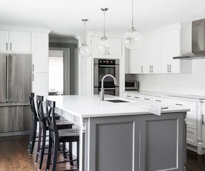 Custom White Modular Modern <b>Wood</b> Kitchen Cabinet Set for Apartment & Villa Use - Product Image 4