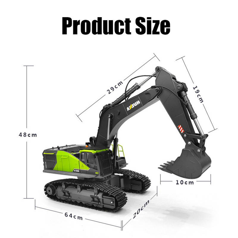 Huina 1593 RC Alloy Excavator - 1:14 Scale Remote Control Vehicle