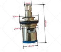 Vanne d'angle en laiton 1/2 pour robinet de cuisine évier vanne à cartouche en cuivre