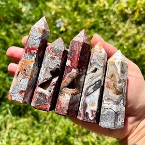 หินอาเกตเม็กซิกันทรงแหลมขัดเงาสไตล์โบฮีเมียนขายส่ง สำหรับตกแต่งบ้านอย่างมีเอกลักษณ์และเป็นของขวัญวันหยุด - Product Image 1