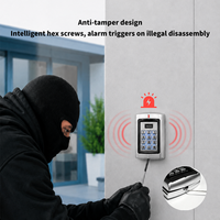 Lecteur de contrôle d'accès avec clavier rétroéclairé en métal étanche IP65, Wiegand 26-37 bits, carte de proximité EM HID 125 kHz