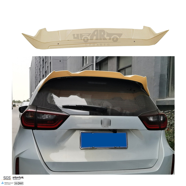 China Automobile Accessories Automotive Parts ABS Carbon Fiber Rear Led Spoiler for Honda Fit Jazz High Configuration 2021+