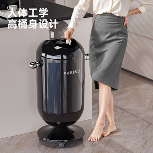 Asking Swing <b>Lid</b> Trash Can 15L Airtight Indoor Plastic Waste <b>Bin</b> - Product Image 4