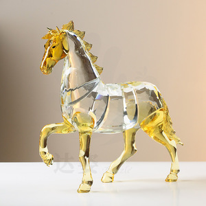 <b>Crystal</b> Horse Figurine <b>Set</b> Colorful Art Glass Home Office Decoration Wealth Attracting Craft Ornament Gift - Product Image 2