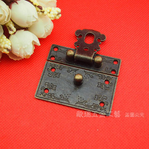 Boucle de boîte en alliage 55x45mm, style rétro classique, accessoire pour boîte d'emballage - Product Image 5
