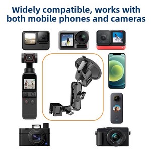 Hongdak pour caméra d'action DJI <span class=keywords><strong>Go</strong></span> <span class=keywords><strong>Pro</strong></span> Insta 360, <span class=keywords><strong>ventouse</strong></span> de voiture en alliage d'aluminium, rotation à 360 degrés, compatibilité universelle, 10 kg - Product Image 4