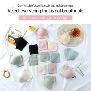 2024 vendita calda della fabbrica di Nylon biancheria intima <span class=keywords><strong>senza</strong></span> soluzione di continuità reggiseno di cotone raccogliere fibbia fissa della tazza posteriore <span class=keywords><strong>senza</strong></span> anello in acciaio brevi set per le <span class=keywords><strong>donne</strong></span> - Product Image 4