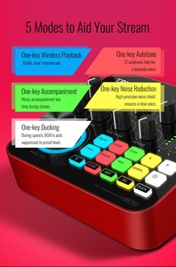 Para Takstar MX1 PRO K1 Mezclador de audio profesional Webcast Equipo de DJ con LED Voz inversa para computadora de teléfono móvil para <span class=keywords><strong>Singin</strong></span> - Product Image 5