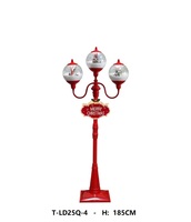 Nouvelle conception de lanterne à neige LED, triple lampadaire, 3 lampes avec musique pour la décoration des fêtes de Noël