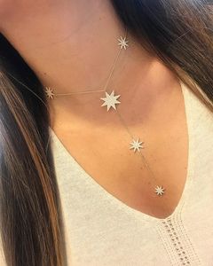 Collana Lunga con Ciondolo a Stella Sexy a Forma di Y in Ottone con Catena Placcata Oro o <span class=keywords><strong>Argento</strong></span> per Donne Matrimonio Anniversario - Product Image 5