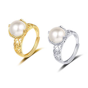 Elegant Oval <b>Pearl</b> <b>Rings</b> for Women Luxury Open High-end Index Finger Retro Geometric Circular Wholesale Fashion Jewelry <b>Rings</b> - Product Image 6