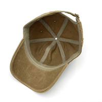 Casquette de baseball 6 panneaux délavée en stock, 100 % coton, vierge et unie, personnalisable avec logo, style vintage non structuré pour hommes et femmes