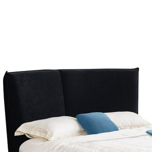 Desain tempat tidur mewah Modern elegan, furnitur kamar tidur ukuran King-Size kain lembut berlapis kain bingkai tempat tidur bulat - Product Image 2