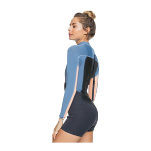 Traje de <span class=keywords><strong>neopreno</strong></span> de pierna corta de manga larga <span class=keywords><strong>Yulex</strong></span> Super Strech de alta calidad para mujer, traje húmedo térmico de piel suave para surf, esnórquel, buceo - Product Image 4