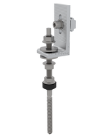 Support de fixation en aluminium pour panneaux solaires sur toit en tôle, avec pied en L et solution de fixation par boulon, pour l'installation de panneaux solaires