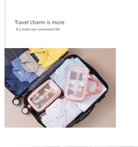Pu Transparent Frosted <strong>Toiletry</strong> <strong>Bag</strong>, <strong>Simple</strong> Travel Portable Cosmetics Beach Storage <strong>Bag</strong>, Waterproof Pvc Cosmetic <strong>Bag</strong> - Product Image 6