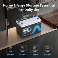 بطارية ليثيوم أيون RV Lifepo4 12 فولت 100 أمبير 200 أمبير 300 أمبير 460 أمبير لنظام الطاقة الشمسية ومحركات الصيد بالجر