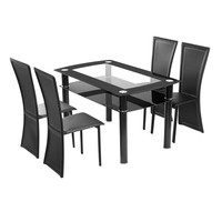 Table de salle à manger en cristal unique pour 6 personnes, chaises de salle à manger modernes en béton élégant, livraison directe d'usine