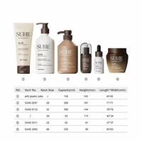 Ensemble de flacons cosmétiques personnalisés 50 ml 500 ml, flacon pompe sans air pour lotion, flacon pour shampoing, pot et tube pour sérum de soin de la peau PET/PE