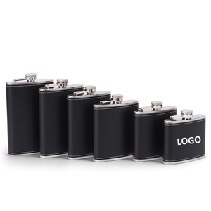Fiaschetta Portatile Personalizzata in Acciaio Inossidabile Nera, Placcata Oro e Argento, Piatta, per Whisky, Ideale per Pesca, Escursionismo, Campeggio - Product Image 1