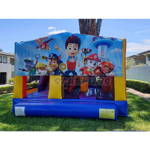 Château gonflable commercial en PVC, combo toboggan et château gonflable pour enfants, motif Pat'<span class=keywords><strong>Patrouille</strong></span>, idéal pour la location - Product Image 5