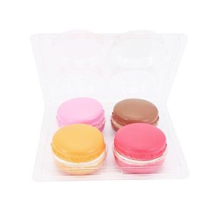 Bán Sỉ Hộp Đựng Macaron Vỉ 4 Ngăn Vỏ Sò Bằng Nhựa Khay Đựng Macaron Bao Bì Có Nắp - Product Image 4