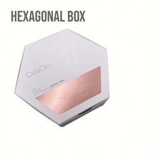 Caja de Cartón Corrugado Ecológica Bee, Embalaje Cosmético Hexagonal, Materiales Reciclados, Revestimiento de Bandeja de Plástico - Product Image 2