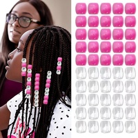 Lot de 45 perles pour cheveux en gros par sac, accessoires de décoration pour tresses synthétiques, bijoux pour tresses, perles pour dreadlocks