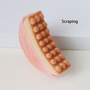 Sikat <span class=keywords><strong>Guasha</strong></span> Perawatan Kulit Gagang Plastik Pink untuk Drainase Limfatik, Alat Pijat Wajah <span class=keywords><strong>Guasha</strong></span> - Product Image 2