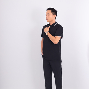Polo haut de gamme écologique fabriqué au Vietnam, mélange de coton biologique doux, idéal pour les lignes d'uniformes d'entreprise de luxe - Product Image 3