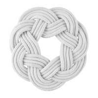 Napperon rond tissé en Jute et coton, 1 pièce, coussins isolants, faits à la main, tapis pour Table à manger, cadeaux, dessous de bohème décoratifs