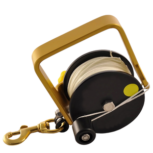 Carrete DE <span class=keywords><strong>BUCEO</strong></span> DE ALUMINIO personalizado con mango de resorte y cierre de perno de doble extremo para <span class=keywords><strong>buceo</strong></span> <span class=keywords><strong>en</strong></span> cuevas y naufragios - Product Image 5