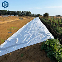 Tissu filtrant non tissé aiguilleté 300 g/m² en polypropylène blanc, géotextile utilisé en agriculture