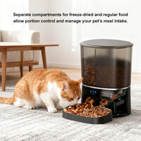 Comedero Inteligente 2 en 1 para Mascotas con Control Automático por Wifi 5G y Temporizador, Dispensador de Alimentos con Recipiente de Gran Capacidad de 8L para Perros y Gatos