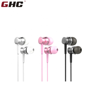 Écouteurs filaires intra-auriculaires avec boîtier métallique, son stéréo profond avec microphone, contrôle du volume, prise jack 3,5 mm pour le jeu et les sports