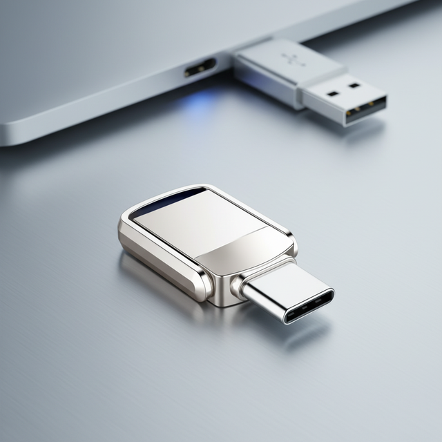 Factory Wholesale Custom One-piece All-metal USB 3.0 Type-C Interface New USB Flash Drive with Customizable Logo 1-Year Warranty