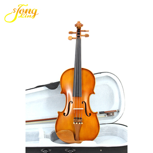 Violín de estudiante con arco de madera maciza cara de abeto parte posterior de arce/lado 4 cuerdas arcos de azufaifo modelo - Product Image 1