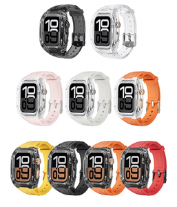 Kit de Modificación de Silicona, Correa de Goma Personalizada con Cubierta de Acero Inoxidable, Caja y Correa para Reloj de 49 mm para Apple Ultra Apole - Product Image 1