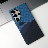 Coque de téléphone ultra-fine en carbone avec texture en relief pour Samsung Galaxy S25 S24 S23 Ultra, compatible avec la charge sans fil, protection intégrale