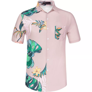 Wholesale Customizable Print Sublimations Design New Styles Fir Hawaii Cotton <b>Men</b>' s Water t <b>Shirts</b> <b>for</b> <b>Beach</b> - Product Image 4
