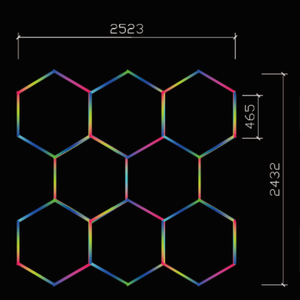 Luz hexagonal RGB para entretenimiento en el hogar: inalámbrica, que cambia de color, ideal para decoración de bares y fiestas - Product Image 6