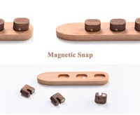 Cadeau unique Écologique en bois de bambou Magnétique câbles gestionnaire cordon organisateur câble gestion clips pour bureau câble organisateur