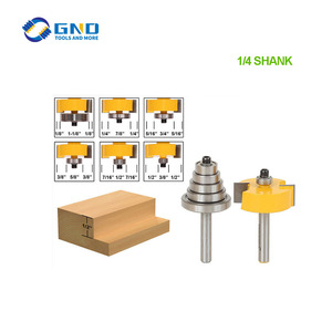 لقمة تخديد Rabbet مع 7 محامل ، قاطع لوتنين قابل للتعديل ، لقمة نجارة من الكربيد الإسمنتي - Product Image 2