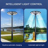 Lampe solaire LED UFO pour jardin, DC 6V, détecteur de mouvement, lampe extérieure, IP65, étanche, 6000K, lumière du jour, rechargeable, éclairage du crépuscule à l'aube