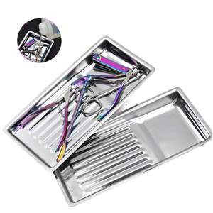 Nouveau plateau de désinfection professionnel en acier inoxydable pour outils de manucure, résistant à la corrosion et à l'absorption d'alcool, pour salon - Product Image 1