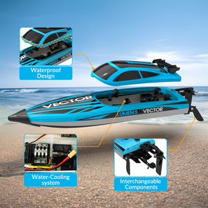 Kits de Barcos a Control Remoto al por Mayor de China - Barcos RC Azules de Alta Velocidad sin Escobillas con Función de Auto-Nivelación y Reversa - Product Image 6