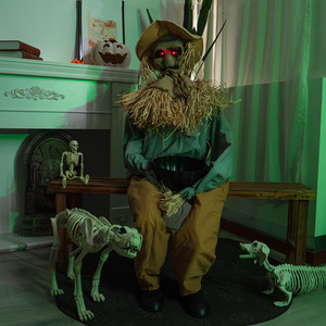 Décoration rougeoyante Halloween épouvantail ornement bol électrique infrarouge Induction fantôme Festival atmosphère terrifiante - Product Image 1