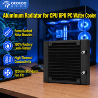 OCOCOO 120L-6 Radiator Aluminium 6-Channel Dense Fin Core 120mm Pendingin Air untuk Server AI, Perangkat Medis, Laser, dan Penggunaan Industri