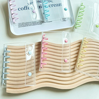 Carnet à 6 anneaux transparent personnalisé en gros avec pochettes pour cartes à collectionner, classeur de budget A7 en PVC
